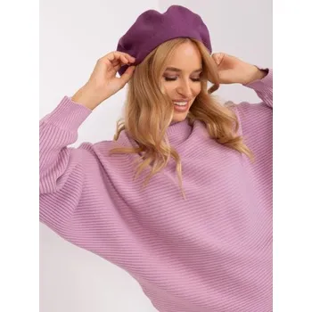 Čepice Dámský baret na zimu LYE fialový
