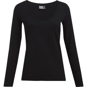 Dámské tričko Promodoro Přiléhavé slim-fit tričko s dlouhým rukávem Barva: Černá, Velikost: XS E4085