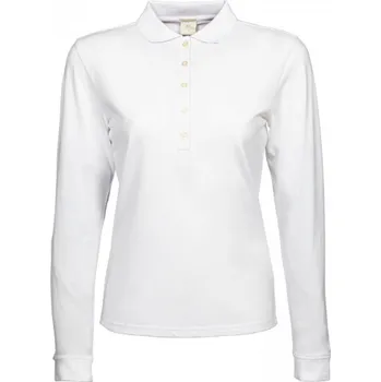 Dámské tričko Tee Jays Dámské strečové polo tričko s dlouhým rukávem Barva: Bílá, Velikost: XL TJ146