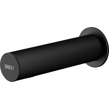 Vodovodní baterie Sanela Automatická nerezová nástěnná baterie na jednu vodu s elektronikou ALS, černá, 24 V DC SLU 43V