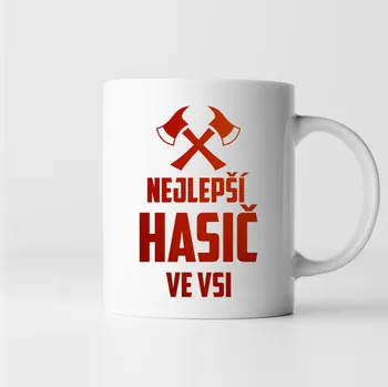 Žertovný předmět Nejlepší hasič ve vsi - hrnek