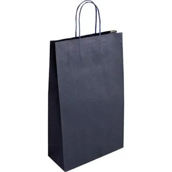 Nákupní taška Papírová taška modrá Blu 250x110x410 mm s krouceným uchem