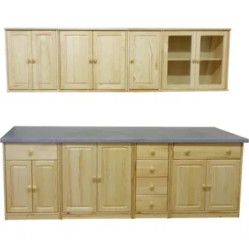 Kuchyňská linka Nábytek z lesa s.r.o. NZL1- Kuchyňská linka šíře 260 cm - masiv borovice