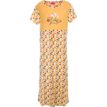 Dámská noční košile Noční košile I love you - žlutá Velikost: M