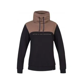 Dámská mikina Hannah SIBELE anthracite/coca mocha 38; Černá mikina + DÁREK DLE VÝBĚRU!