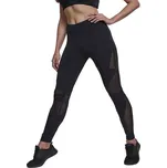 Dámské legíny Urban Classics se síťovými vsadkami po celé délce Barva: černá - černá, Velikost: S