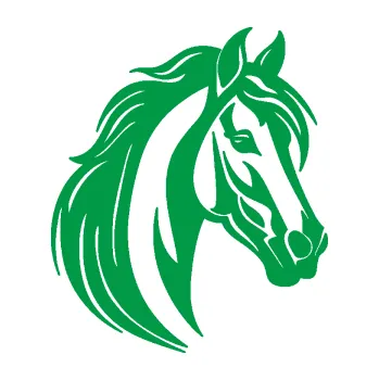 Samolepící dekorace Kůň 102 pravá hlava (12 - zelená) SAMOLEPKA NA AUTO, NÁLEPKA, FÓLIE, POLEP, TUNING, VLASTNÍ TEXT, TISK, AUTOSAMOLEPKY.cz, POLEPY, OBRÁZEK, LOGO, 3D STICKERS