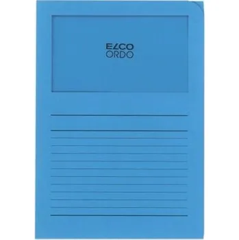 ZAKLÁDACÍ SLOŽKA ELCO ORDO CLASSICO, s oknem a potiskem, MODRÁ, 100ks