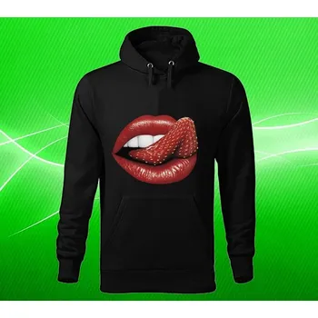 Pánská mikina mikina pusa jahoda 4XL (mikina jahodová pusa)