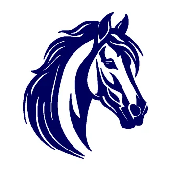 Samolepící dekorace SAMOLEPKA Kůň 102 pravá hlava (23 - tmavě modrá) NA AUTO, NÁLEPKA, FÓLIE, POLEP, TUNING, VLASTNÍ TEXT, TISK, AUTOSAMOLEPKY.cz, POLEPY, OBRÁZEK, LOGO, SAMOLEPKY