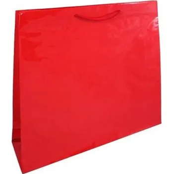 Papírová taška červená Milano 550x150x480 mm LESKLÁ laminace
