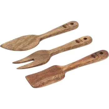 Kuchyňský nůž 3dílná sada dřevěných nožů na sýr - HOLM (Sada dřevěných nožů na sýr, 3 ks - HOLM)