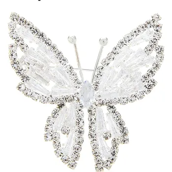 Brož B-TOP Brož Motýl se Zirkony Druh barvy: Stříbrná