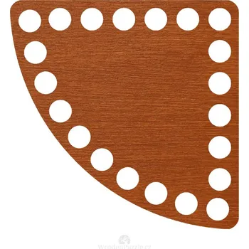 Nákupní košík WoodenPuzzle.cz Dno na háčkování - kruhová výseč - palisandrová lazura (různé velikosti) Velikost: 20 cm