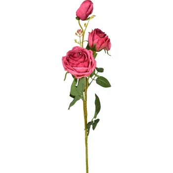 umělá květina Růže růžová 70 cm (137763 001 K04132 růže růžová)