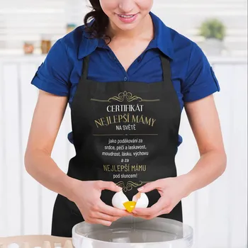 Žertovný předmět Certifikát nejlepší mámy na světě - zástěra