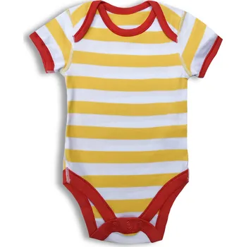 Kojenecké body žluté pruhy Velikost: 76