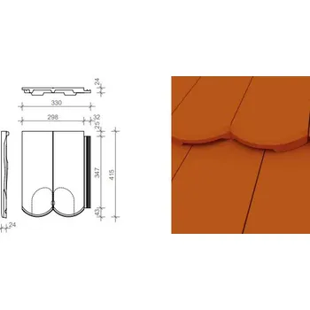Střešní krytina Terran Taška větrací RUNDO EVO carbon