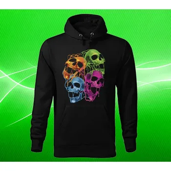 Pánská mikina mikina s kapucí lebky 3XL