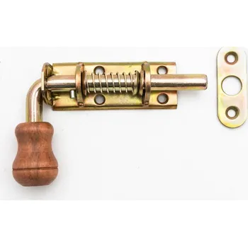 Tesařské kování BKshop WSPU 100 Zástrč pružinová s dřev. koncovkou 100x30mm