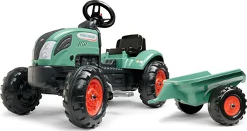 Dětské šlapadlo Falk Farm Lander 2054L šlapací traktor s přívěsem zelený