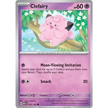 Karetní hra Clefairy 035/165 - Scarlet & Violet 151 Typ karty: Reverse Holo