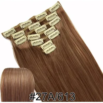 Paruka Syntetické rovné vlasy s klipsy | 55 cm - 27A-613