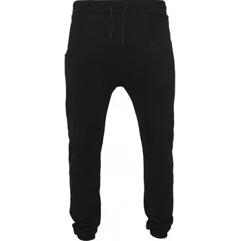 Build Your Brand Silné pánské tepláky s nízkým sedem v přiléhavém střihu Barva: Černá, Velikost: L BY013