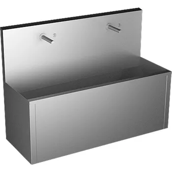 Vodovodní baterie Sanela Nerezový piezo celoopláštěný žlab závěsný, 24 V DC SLUN 80PA, antivandal