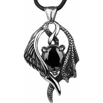 Přívěsek obojek ETNOX - Wing with stone