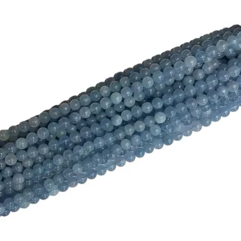 Korálek Achát sv.modrý 8mm šňůra