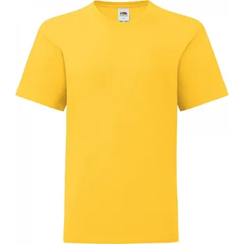 Chlapecké tílko Dětské slim-fit tričko Iconic Fruit of the Loom 150 g/m Barva: Žlutá slunečnicová, Velikost: 128 F130K