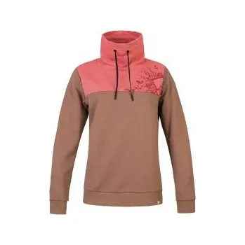 Dámská mikina Hannah SIBELE coca mocha/faded rose 40; Hnědá mikina + DÁREK DLE VÝBĚRU!