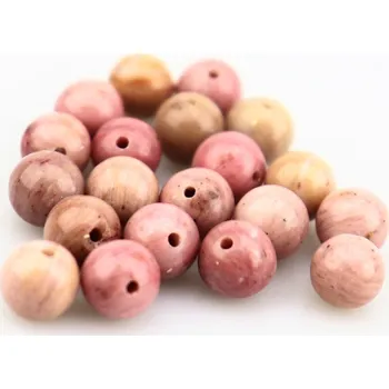 Korálek Pro Háčkování Rodonit přírodní růžový 6 mm