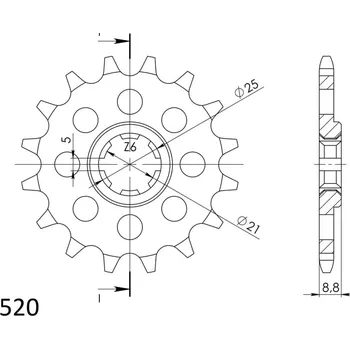 Řetězová sada pro motocykl Řetězové kolečko SUPERSPROX CST-507:13 13 zubů, 520