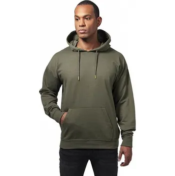 Pánská mikina Oversize mikina Urban Classics s fleecovou spodní vrstvou Barva: zelená olivová, Velikost: M