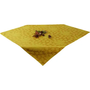 ubrus HEDVA ČESKÝ BROKÁT Ubrus Odaska 77x77 JAVOROVÝ LIST zlatá