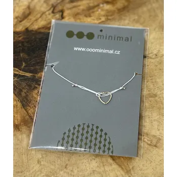 Náramek Náramek srdcem bílý - Minimal 0000846