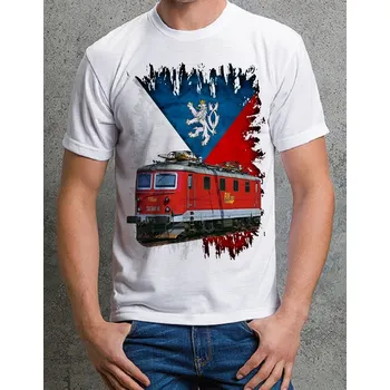 Pánské tričko tričko s lokomotivou 121.007 S