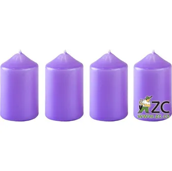 Bony adventní svíčka levandulová, 4 ks Velikost - svíčky: 40 x 65 mm