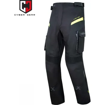 Moto kalhoty Pánské textilní moto kalhoty CYBER GEAR FOXTROT, Fluo XL fluo