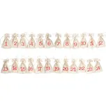 Anděl Přerov Adventní kalendář,lněné pytlíčky 8x13 cm, 24 ks