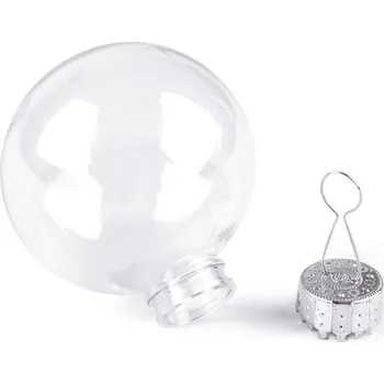 Vánoční dekorace Baňka transparentní 6cm
