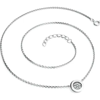 Náhrdelník Dámský náhrdelník bílé zlato 585/1000 přírodní diamant 0.084 ct G/SI brilianty 10902-NH01-B délka 42 cm