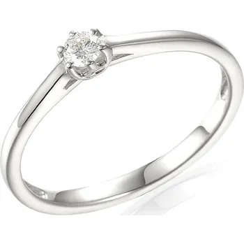 Prsten Gems, Zásnubní prsten Ariela s diamantem, bílé zlato, vel.: 50, ø15,9 mm, 3860880-0-50-99