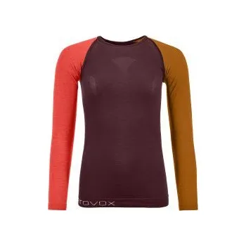 Dámské termoprádlo Ortovox 120 COMPETITION LIGHT LONG SLEEVE W winetasting XL; Červená triko + DÁREK DLE VÝBĚRU!