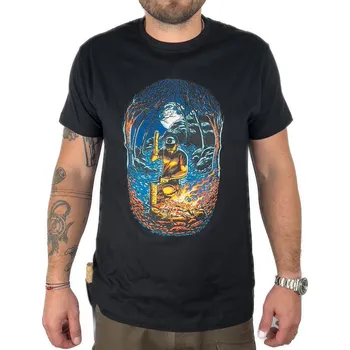 Pánské tričko JUBÖ Tričko BUSHCRAFT Thom - černé Velikost: M