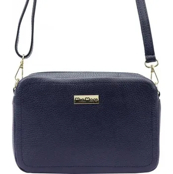 Kabelka Kožená kabelka MiaMore 01-063 DOLLARO - námořnická modrá