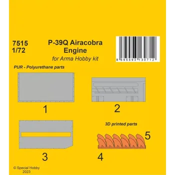 Plastikový model CMK 1/72 P-39Q Airacobra Engine (ARMA H.)