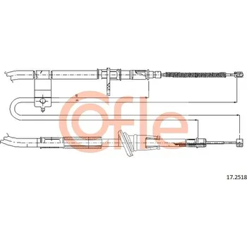 Auto-moto Tažné lanko, parkovací brzda COFLE 92.17.2518